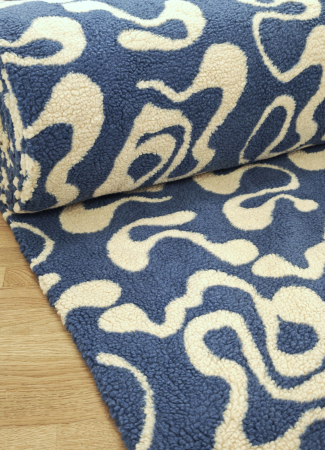 Teddy Bouclè - Waves - blau - creme